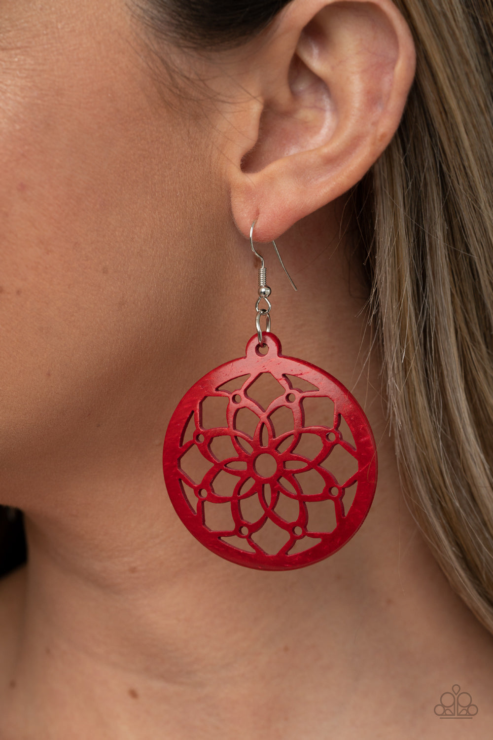 Paparazzi Jewelry & Accessories - Mandala Meadow - Red Earrings. Bling By Titia Boutique