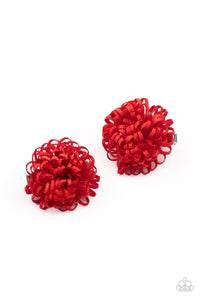 Paparazzi Jewelry & Accessories - Pretty In Posy - Red Hair Clips. Bling By Titia Boutique