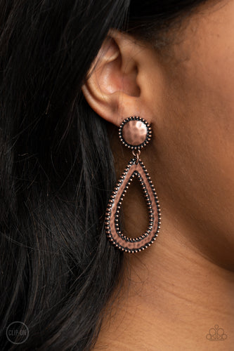 Paparazzi Jewelry & Accessories - Beyond The Borders - Copper Earrings. Bling By Titia Boutique
