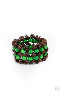 Paparazzi Jewelry & Accessories - Tahiti Tourist - Green Bracelet. Bling By Titia Boutique