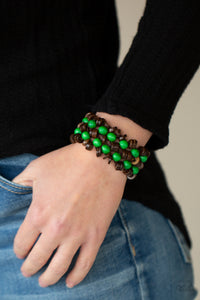 Paparazzi Jewelry & Accessories - Tahiti Tourist - Green Bracelet. Bling By Titia Boutique