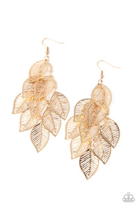 Paparazzi Jewelry & Accessories - Limitlessly Leafy - Gold Earrings. Bling By Titia Boutique
