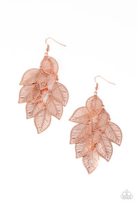 Paparazzi Jewelry & Accessories - Limitlessly Leafy - Copper Earrings. Bling By Titia Boutique