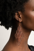 Load image into Gallery viewer, Paparazzi Jewelry &amp; Accessories - Limitlessly Leafy - Copper Earrings. Bling By Titia Boutique