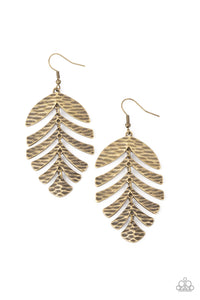 Paparazzi Jewelry & Accessories - Palm Lagoon - Brass Earrings. Bling By Titia Boutique