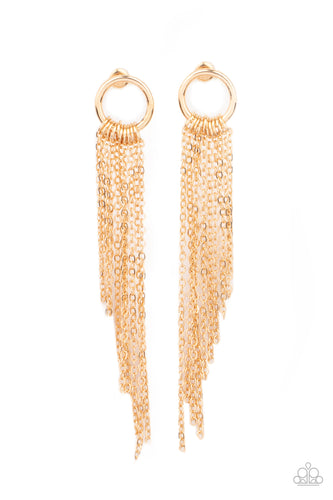 Paparazzi Jewelry & Accessories - Divinely Dipping - Gold Earrings. Bling By Titia Boutique