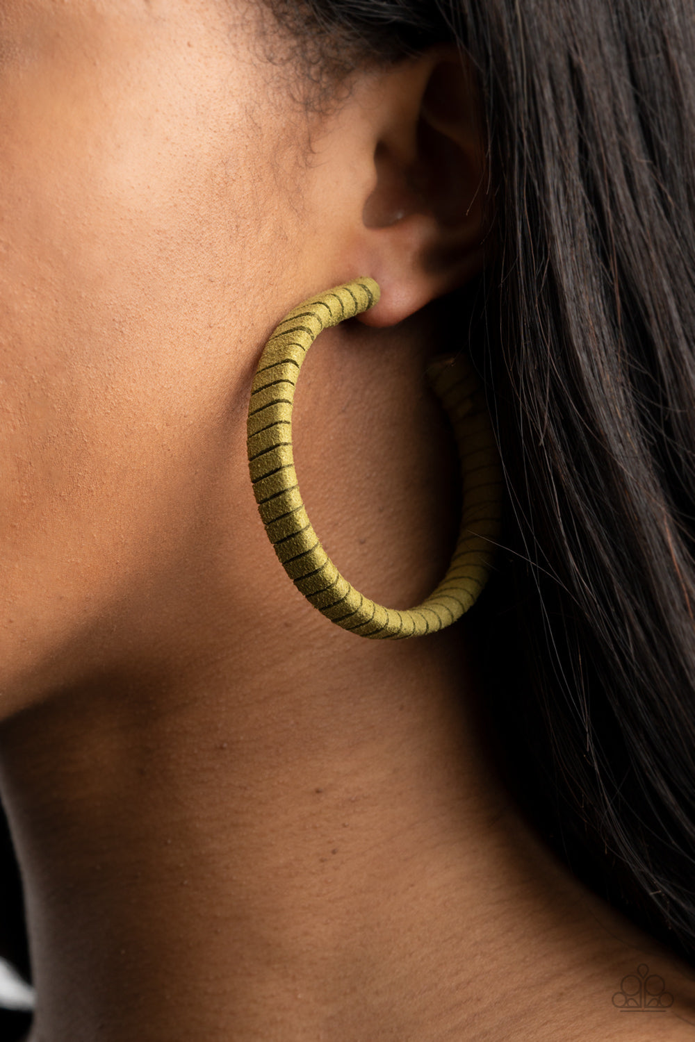 Paparazzi Jewelry & Accessories - Suede Parade - Green Earrings. Bling By Titia Boutique