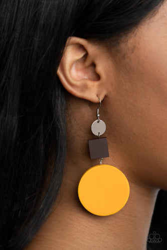 Paparazzi Jewelry & Accessories - Modern Materials - Yellow Earrings. Bling By Titia Boutique