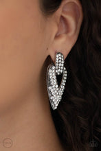 Load image into Gallery viewer, Paparazzi Jewelry &amp; Accessories - Blinged Out Buckles - White Earrings. Bling By Titia Boutique