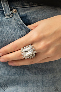Paparazzi Jewelry & Accessories - Galactic Glamour - White Ring. Bling By Titia Boutique