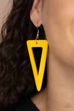Load image into Gallery viewer, Paparazzi Jewelry &amp; Accessories - Bermuda Backpacker - Yellow Earrings. Bling By Titia Boutique