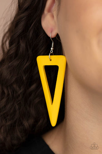 Paparazzi Jewelry & Accessories - Bermuda Backpacker - Yellow Earrings. Bling By Titia Boutique