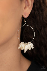 Paparazzi Jewelry & Accessories - Sailboats and Seashells - White Earrings. Bling By Titia Boutique
