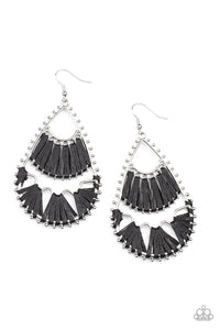 Paparazzi Jewelry & Accessories - Samba Scene - Black Earrings. Bling By Titia Boutique