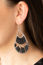 Load image into Gallery viewer, Paparazzi Jewelry &amp; Accessories - Samba Scene - Black Earrings. Bling By Titia Boutique