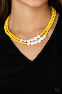 Paparazzi Jewelry & Accessories - Extended STAYCATION - Yellow Necklace. Bling By Titia Boutique