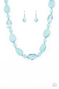 Paparazzi Jewelry & Accessories - Staycation Stunner - Blue Necklace. Bling By Titia Boutique
