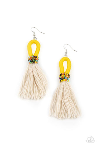 Paparazzi Jewelry & Accessories - The Dustup - Yellow Earrings. Bling By Titia Boutique