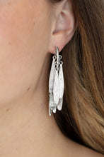 Load image into Gallery viewer, Paparazzi Jewelry &amp; Accessories - Pursuing The Plumes - Silver Earrings. Bling By Titia Boutique
