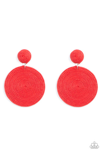 Paparazzi Jewelry & Accessories - Circulate The Room - Red Earrings. Bling By Titia Boutique