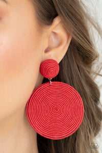 Paparazzi Jewelry & Accessories - Circulate The Room - Red Earrings. Bling By Titia Boutique