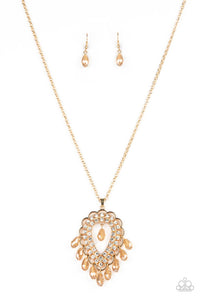 Paparazzi Jewelry & Accessories - Teasable Teardrops - Gold Necklace. Bling By Titia Boutique