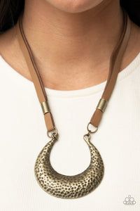 Paparazzi Jewelry & Accessories - Majorly Moonstruck - Brass Necklace. Bling By Titia Boutique