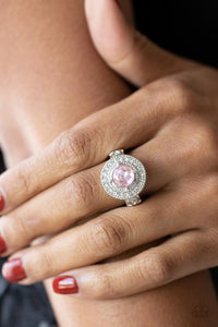 Paparazzi Accessories - Targeted Timelessness - Pink Ring Bling By Titia Boutique
