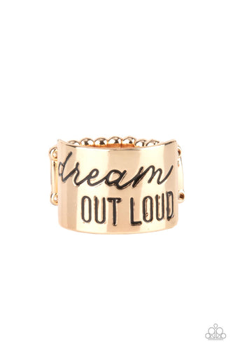 Papraazzi Jewelry & Accessories - Dream Louder - Gold Ring. Bling By Titia Boutique