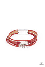 Load image into Gallery viewer, Paparazzi Jewelry &amp; Accessories - Tahoe Tourist - Red Leather Bracelet. Bling By Titia Boutique