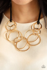 Paparazzi Jewelry & Accessories - Spiraling Out of COUTURE - Gold Necklace. Bling By Titia Boutique