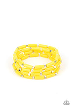 Load image into Gallery viewer, Paparazzi Jewelry &amp; Accessories - Radiantly Retro - Yellow Bracelet. Bling By Titia Boutique