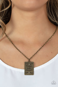 Paprazzi Accessories - All About Trust - Brass Necklace - Bling By Titia Boutique