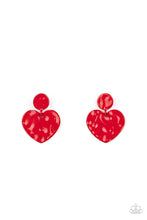 Load image into Gallery viewer, Paparazzi Accessories - Just a Little Crush - Red Earrings. Bling By Titia Boutique