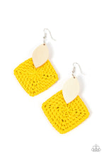 Load image into Gallery viewer, Paparazzi Accessories - Sabbatical WEAVE - Yellow Earrings - Bling By Titia Boutique