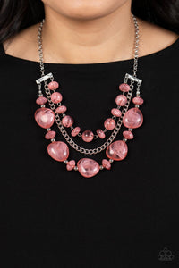 Paparazzi Accessories - Oceanside Service - Pink Necklace