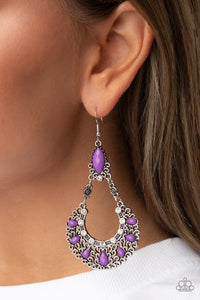 Paparazzi Jewelry & Accessories - Fluent in Florals - Purple Earrings. Bling By Titia Boutique