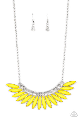 Paparazzi Accessories - Flauntable Flamboyance - Yellow Necklace Bling By Titia Boutique
