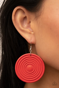 Paparazzi Accessories - Caribbean Cymbal - Red Earrings - Bling By Titia Boutique