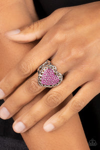 Paparazzi Accessories - Romantic Escape - Pink Ring - Bling By Titia Boutique