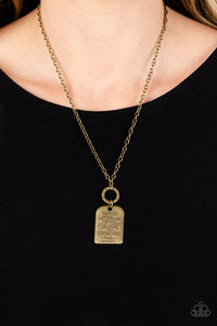 Paparazzi Accessories - Persevering Philippians - Brass Necklace - Bling By Titia Boutique