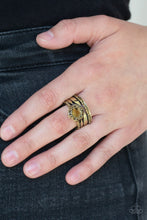 Load image into Gallery viewer, Paparazzi Jewelry &amp; Accessories - Modern Maven - Brass Ring.  Bling By Titia Boutique 