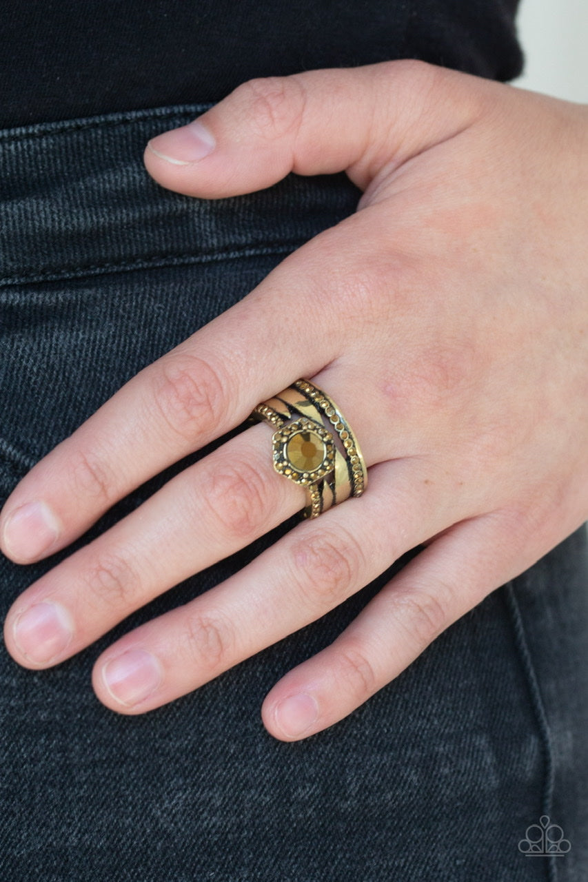 Paparazzi Jewelry & Accessories - Modern Maven - Brass Ring.  Bling By Titia Boutique 