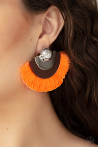 Paparazzi Jewelry & Accessories - Fan The FLAMBOYANCE - Orange Earrings. BLing By Titia Boutique