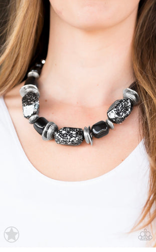 In Good Glazes - Black Bead Blockbuster Paparazzi Jewelry Necklace paparazzi accessories jewelry Necklaces