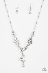 Five Star Starlight - Silver Rhinestone Paparazzi Jewelry Necklace paparazzi accessories jewelry Necklaces