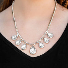 Load image into Gallery viewer, Love at Fierce Sight - Silver White Rhinestone Paparazzi Jewelry Necklace paparazzi accessories jewelry Necklaces