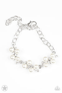 I Do - White Pearl Blockbuster Paparazzi Jewelry Bracelet paparazzi accessories jewelry Bracelet