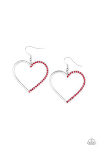 Paparazzi Accessories - First Date Dazzle - Red Earrings