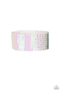 Mer-mazingly Mermaid - Pink and Silver Reversible Sequin Paparazzi Jewelry Bracelet paparazzi accessories jewelry Bracelet